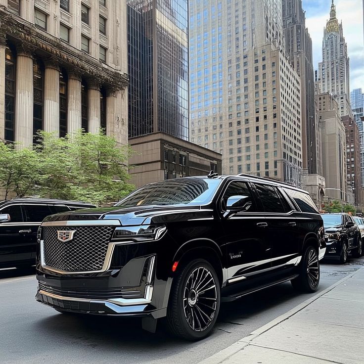 Cadillac Escalade negra de lujo con chofer privado en CDMX, transporte ejecutivo Golden Drive